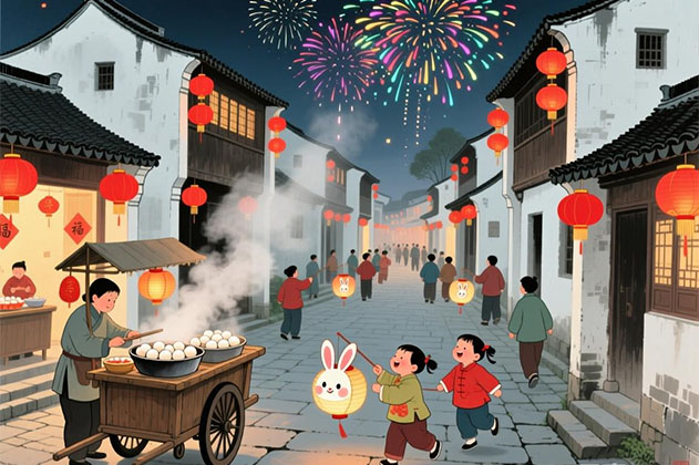 山水共团圆，元宵喜乐汇——岩头古村漂流景区祝您元宵节快乐！